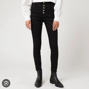 J Brand Lillie High Rise Denim Button Fly Vesper Wash, size 24